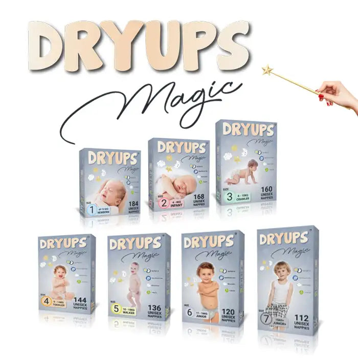 Dryups Magic Nappies Unisex Size 4 Toddler (10-15kg)