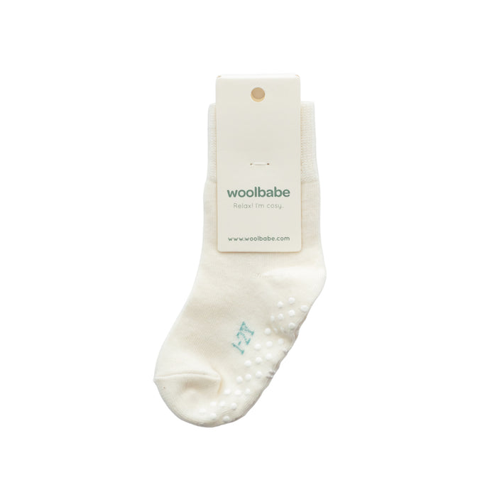 Woolbabe Merino & Organic Cotton Sleepy Socks - Natural