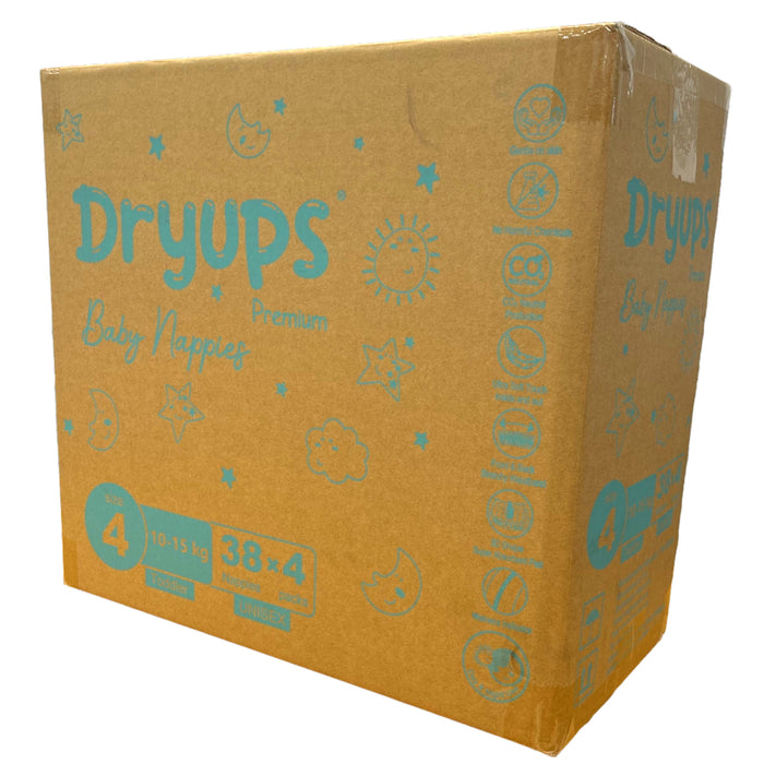 Dryups Premium Nappies Unisex Size 4 Toddler (10-15kg)