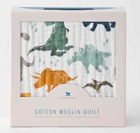Little Unicorn Muslin Quilt DINOSAUR - Babyonline