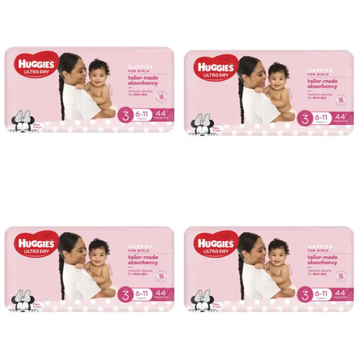 Huggies Ultra Dry Size 3 VALUE BOX (6-11kg) - GIRLS 176 Nappies - Babyonline