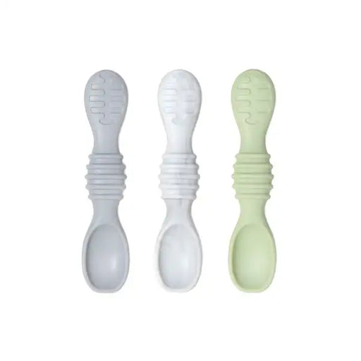 Bumkins Silicone Dipping Spoons - 3 Pack TAFFY GREY - Babyonline