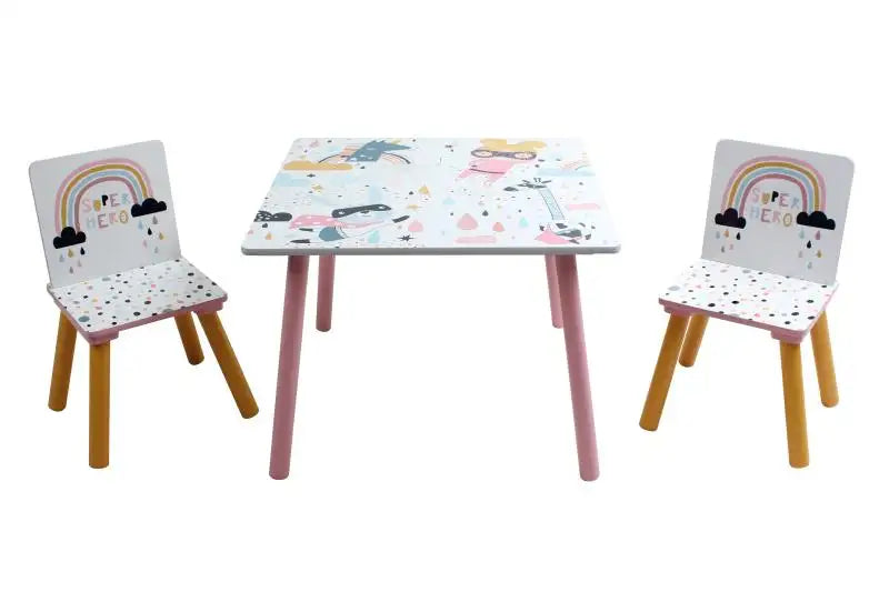 Berry Park Table and Chairs Set - Super Girl - Babyonline