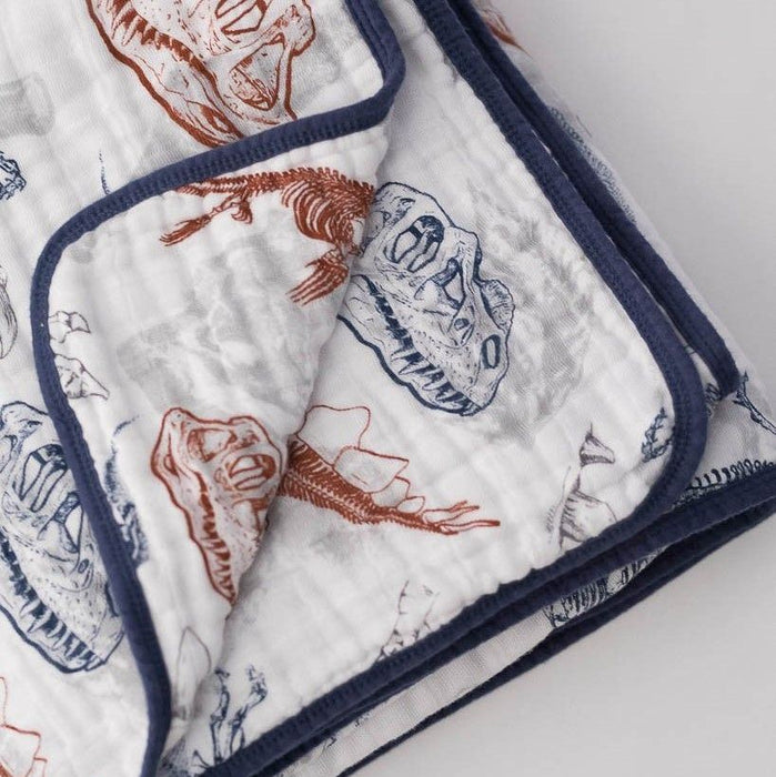 Little Unicorn Big Kids COTTON Muslin Quilt 150x180cm- Paleontologic