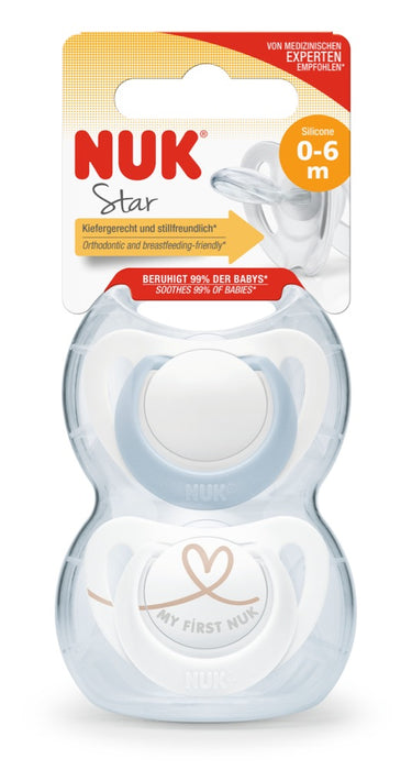 NUK: Star Silicone Soother - Blue (Pack of 20