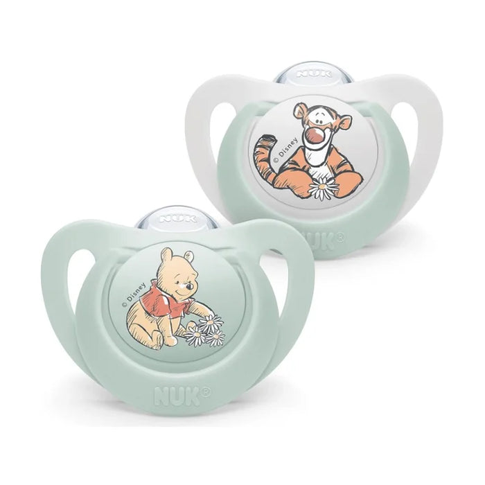 NUK Disney Winnie the Pooh Star Silicone Soother - Pack of 2