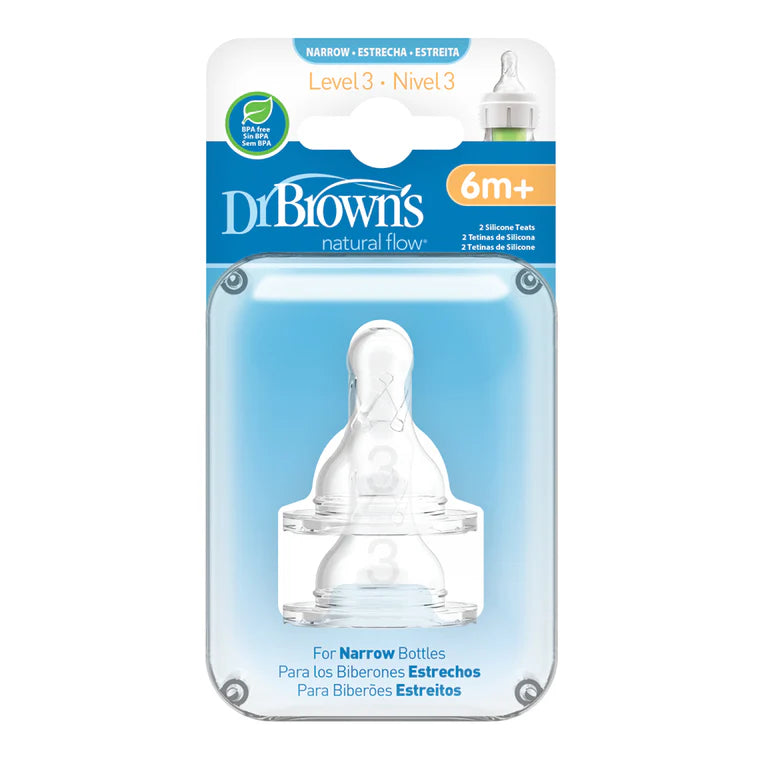 Dr Brown's Options+ Anti Colic Narrow Neck Teats