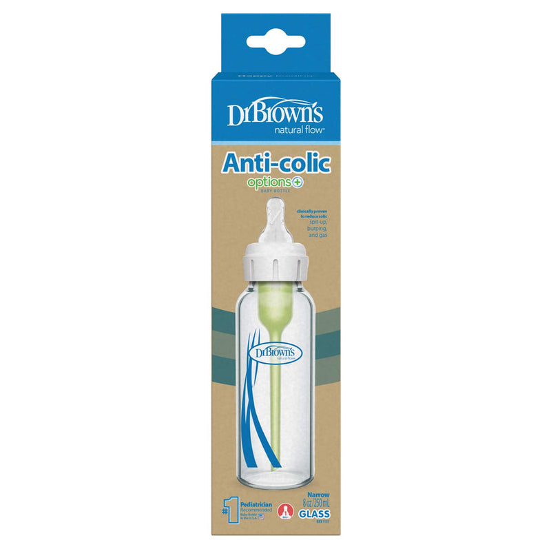 Dr Brown's Options+ Anti Colic Narrow Neck GLASS bottle
