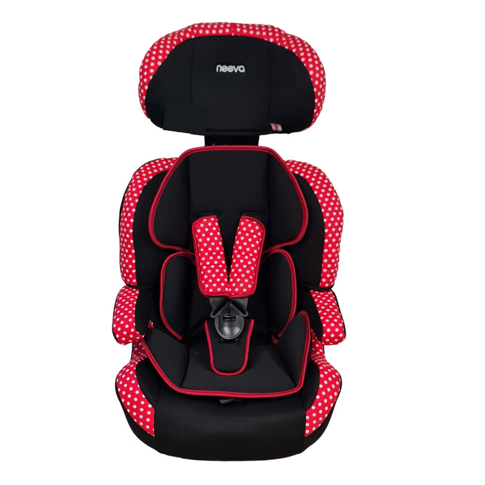 Neeva 2 in 1 Booster Car Seat (CT515) - Red/Dots