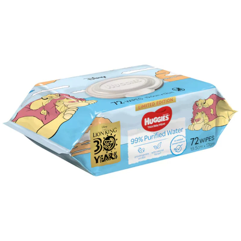 Huggies Baby Water Wipes 99% Water - Pack of 72 *CLEARANCE*