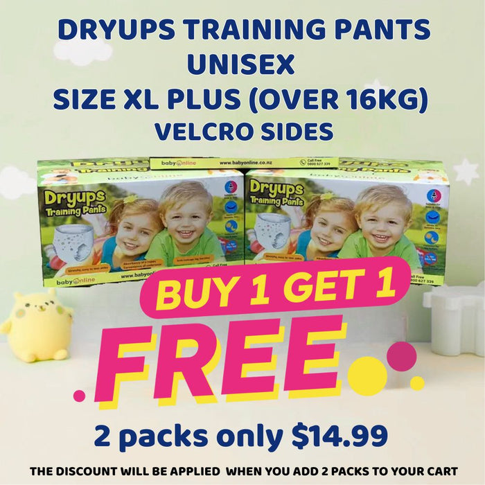 Dryups Training Pants Unisex Size XL Plus (over 16kg) - Velcro sides