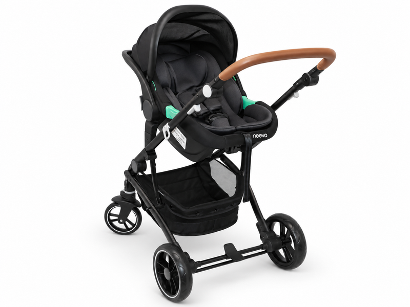 Neeva Carina Stroller* & Neeva I-Size Capsule- Black/Grey (IC377)