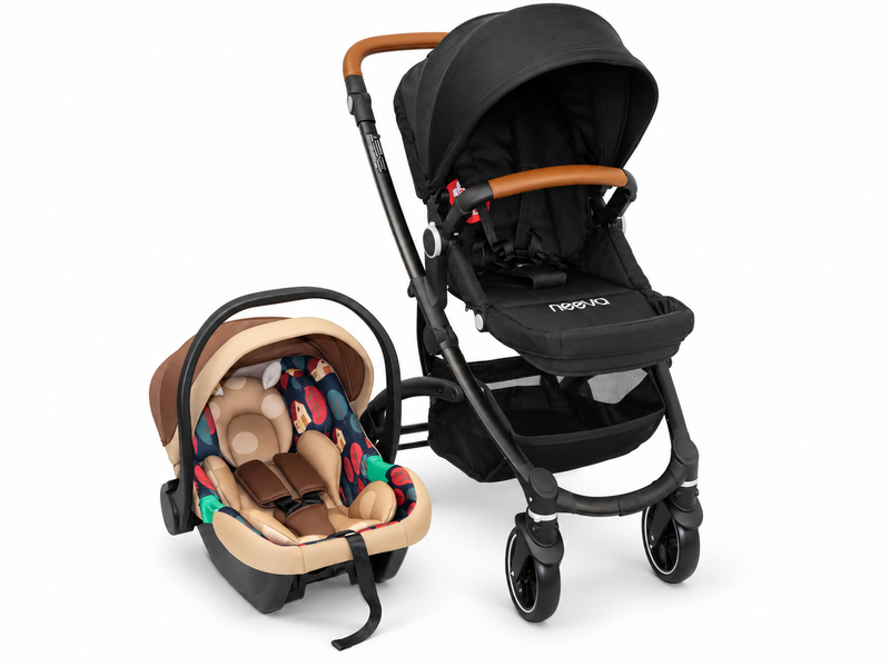 Neeva Carina Stroller & Neeva I-Size Royal Fawn Capsule- Brown (IC377-BROWN)