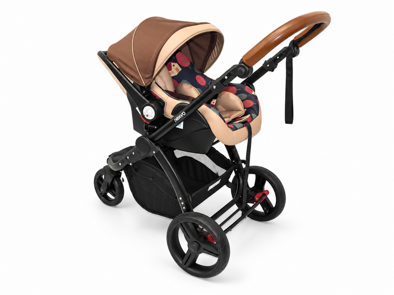 Neeva CLIO 3-Wheel Stroller & Neeva Royal Fawn Capsule - BROWN + FREE STROLLER RAIN COVER