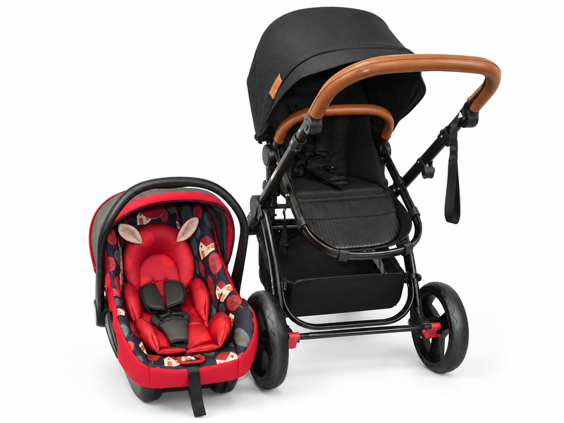 Neeva CLIO 3-Wheel Stroller & Neeva Royal Fawn Capsule - RED + FREE STROLLER RAIN COVER