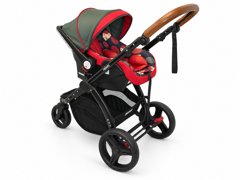Neeva CLIO 3-Wheel Stroller & Neeva Royal Fawn Capsule - RED + FREE STROLLER RAIN COVER