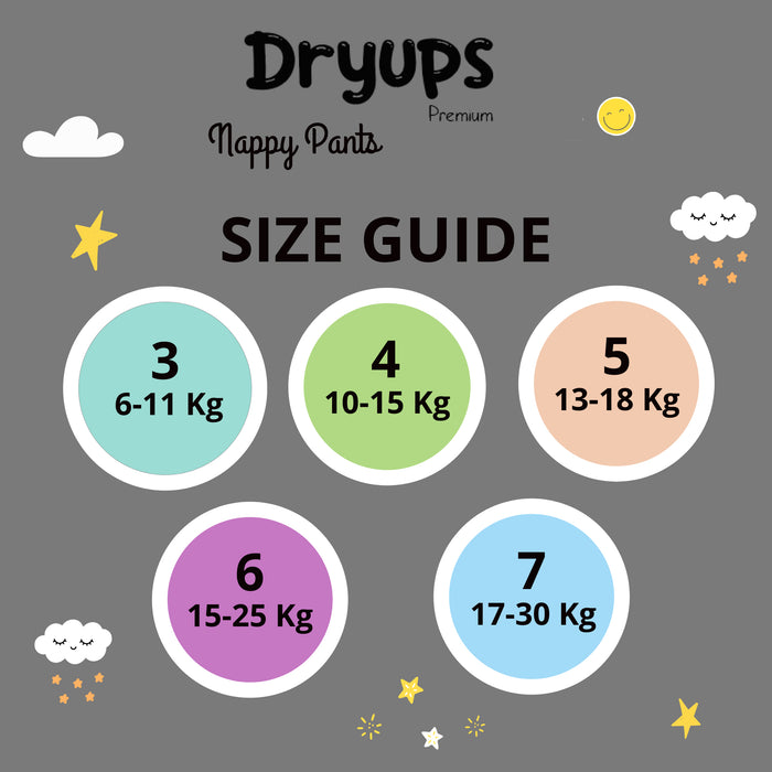 Dryups Premium Nappy Pants / Sample Pack of 2pcs
