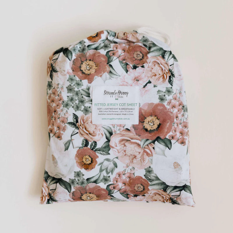 Snuggle Hunny Kids Fitted Cot Sheet - FLORENCE