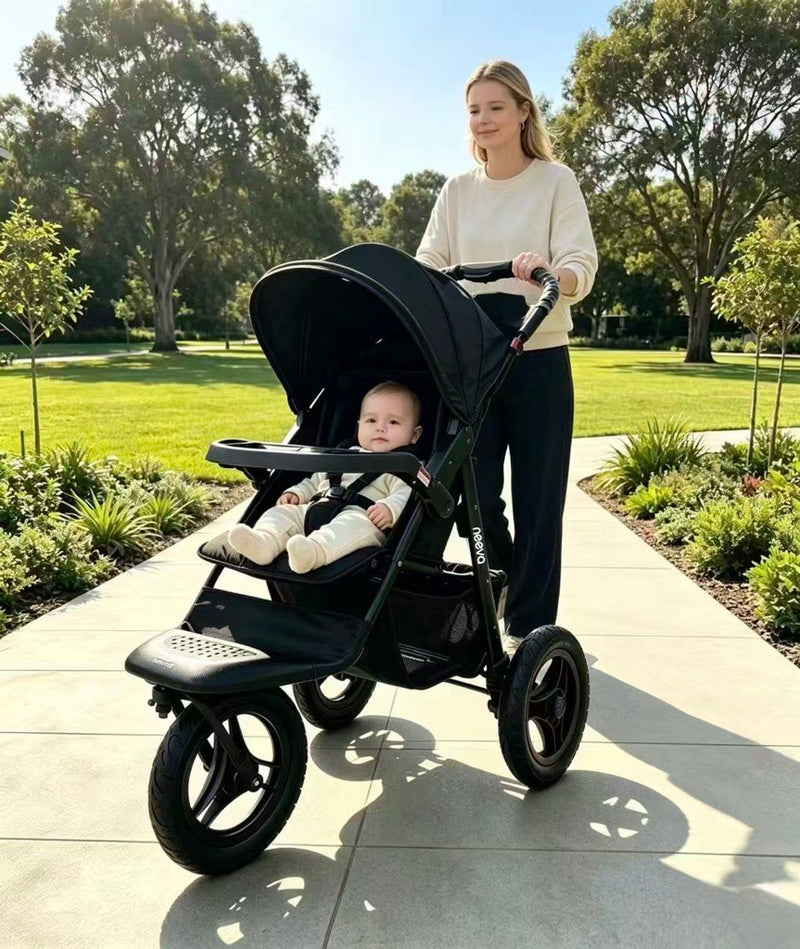Neeva 3-Wheel Stroller Travel System with Neeva Royal Fawn Capsule - BROWN