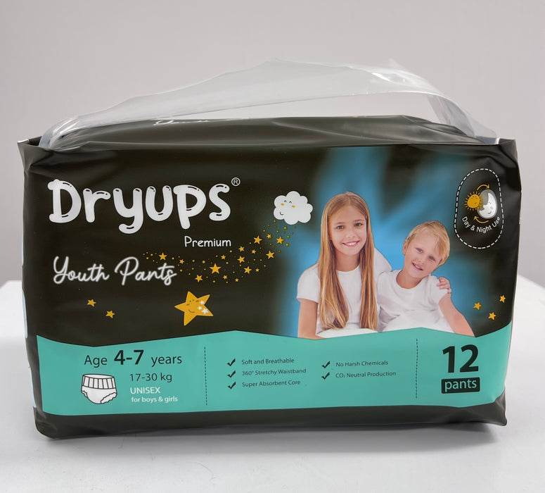 Dryups Premium Youth Disposable Pants Unisex (4-7 Years 17-30Kg )