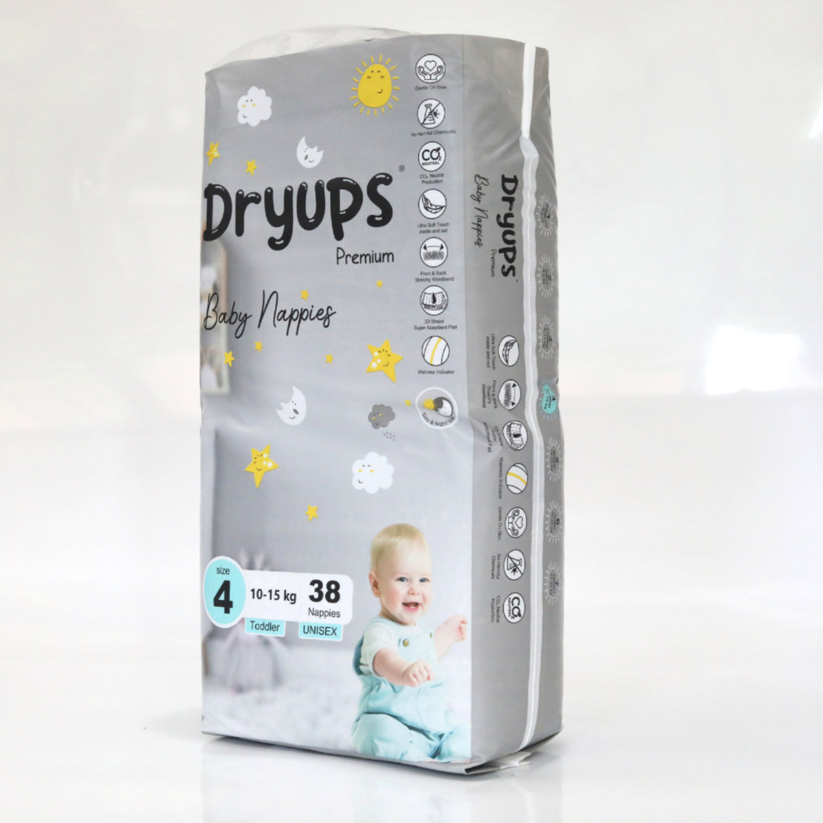 Dryups Premium Nappies Unisex Size 4 (10-15kg)Toddler | Babyonline