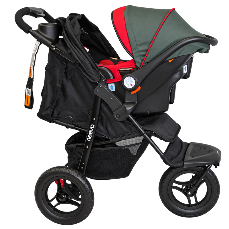 Neeva 3-Wheel Stroller Travel System with Neeva Royal Fawn Capsule - Red