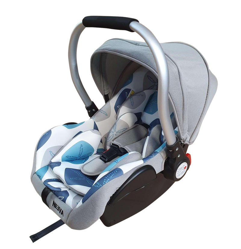 Neeva CLIO 3-Wheel Stroller & Neeva Capsule with Aluminum Handle - Light Grey & blue + FREE STOLLER RAIN COVER