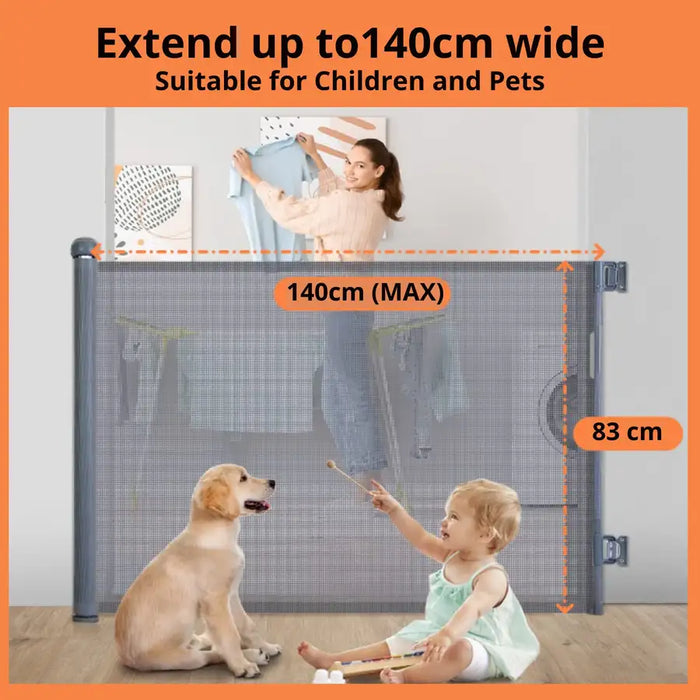 Child Safety Retractable Gate (Mesh)