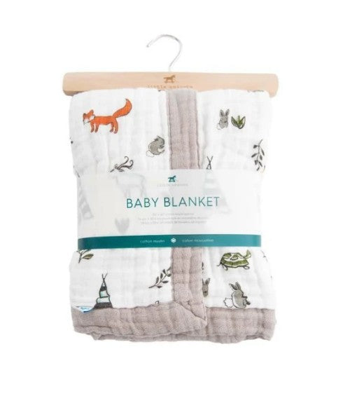 Little Unicorn COTTON Muslin Baby Blanket 75x100cm *CLEARANCE*