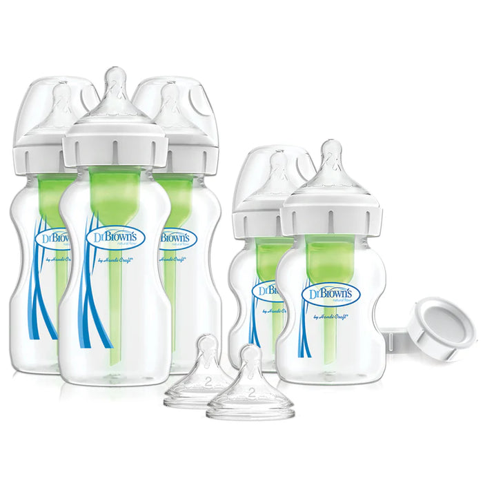 Dr Brown’s Options+ Anti Colic Wide Neck Newborn Bottle Feeding Set