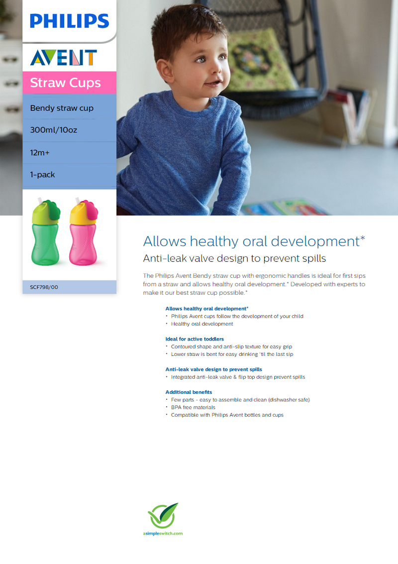 Avent Bendy Straw Cup (12m+) 300ml