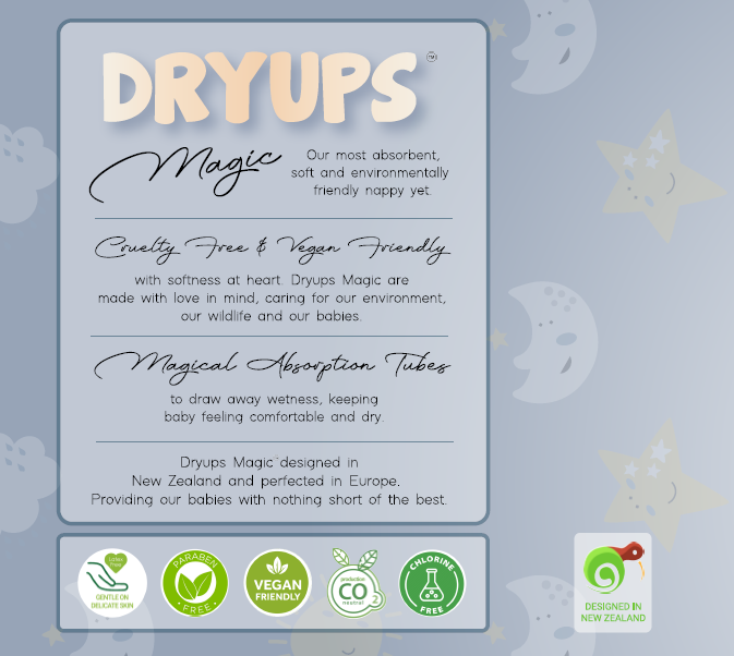 Dryups Magic Nappies Unisex Size 1 Newborn (up to 5kg)