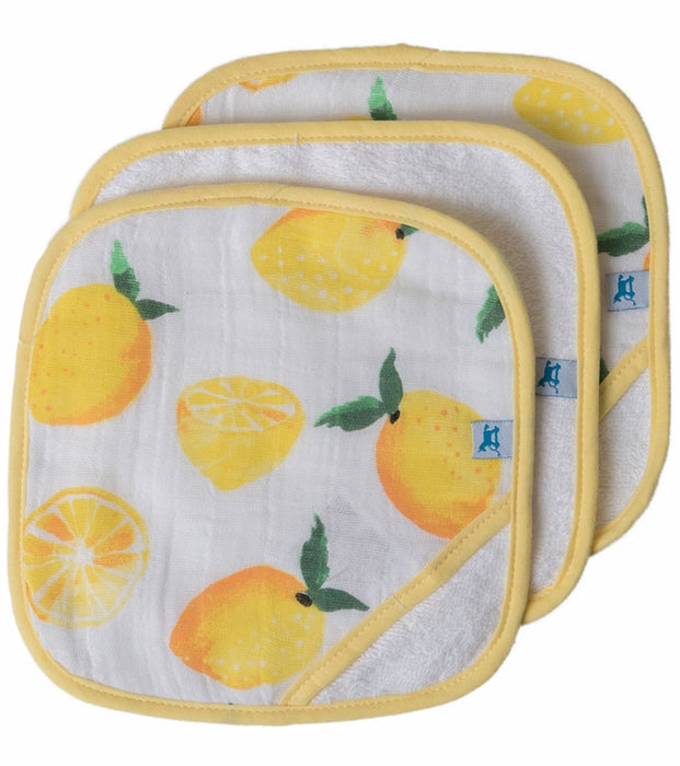 Little Unicorn Washcloth Set 3pcs. - Yellow Lemon