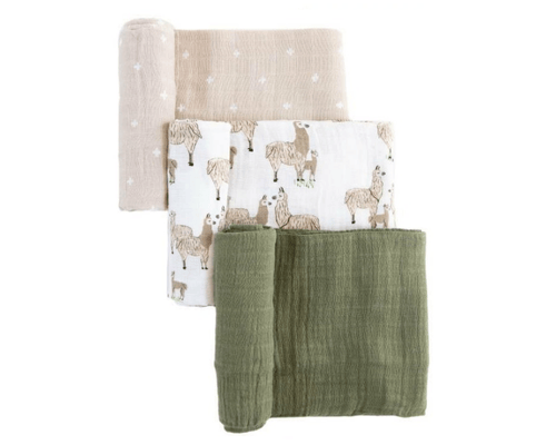 Little Unicorn 3 Pack Cotton Muslin Swaddle *CLEARANCE*