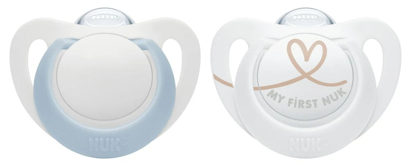 NUK *SILICONE* Star Orthodontic Pacifiers 0-2 Months - Pack of 2