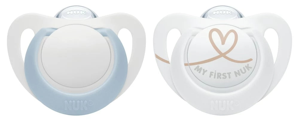 NUK *SILICONE* Star Orthodontic Pacifiers 0-2 Months - Pack of 2