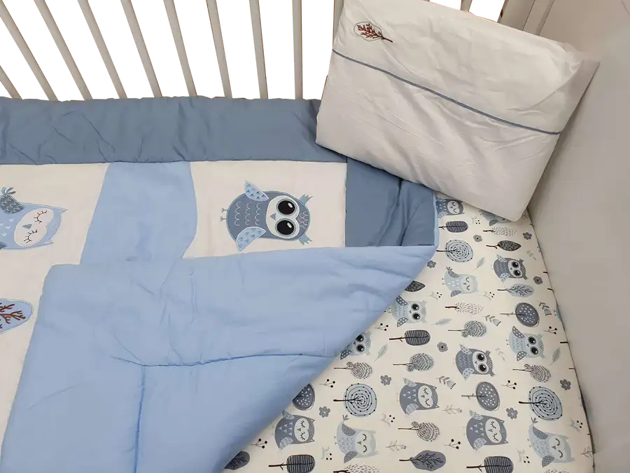 Sleep Tight Cot Bedding Set OWLS (36) — Babyonline