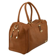 Isoki Double Zip Satchel AMBER TAN - Babyonline