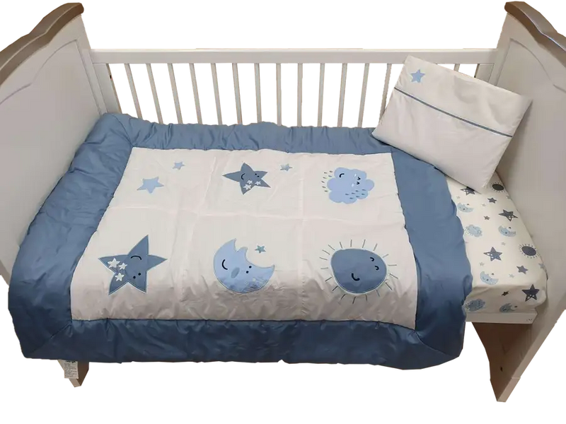 Sleep Tight Cot Bedding Set STARS & MOONS - Babyonline
