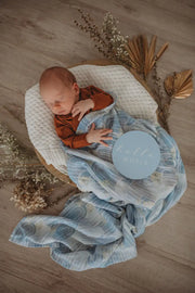 Snuggle Hunny Kids Reversible Milestone Cards - Eventide & Ice Blue - Babyonline