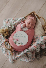 Snuggle Hunny Kids Reversible Milestone Cards - Wattle & Sage - Babyonline
