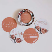 Snuggle Hunny Kids Reversible Milestone Cards - FLORENCE & PINK SAND - Babyonline