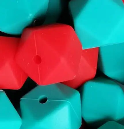 My Little Prince Teething Necklace - TURQUOISE & SCARLET RED - Babyonline