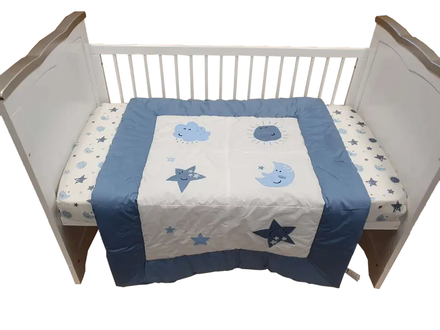 Sleep Tight Cot Bedding Set STARS & MOONS - Babyonline