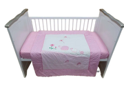 Sleep Tight Cot Bedding Set PINK TURTLE - Babyonline