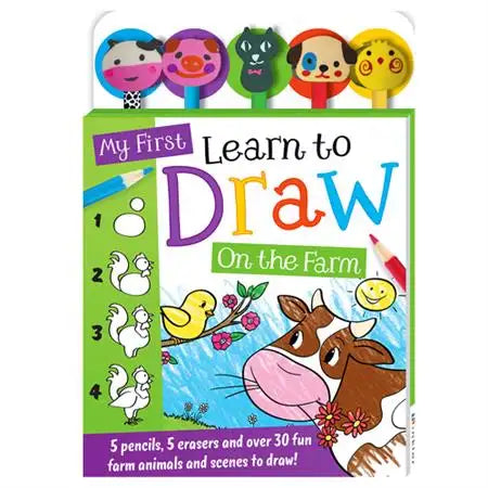 Learn to Draw on the Farm 5 Pencil Set - Babyonline
