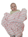 Sleep Tight Cotton Knit Blanket PINK STRIPES - Babyonline