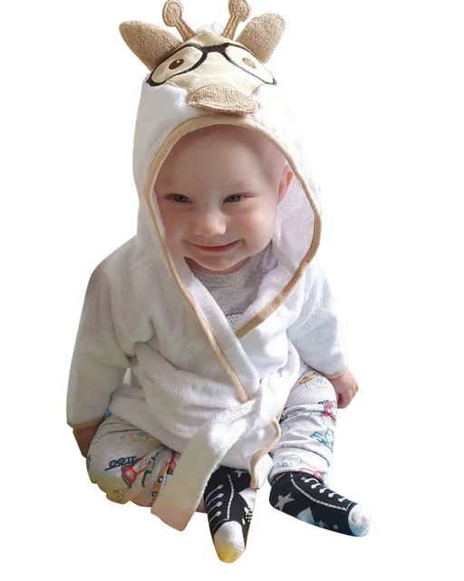 Neeva Baby Bath Robe HIPSTER GIRAFFE - Babyonline
