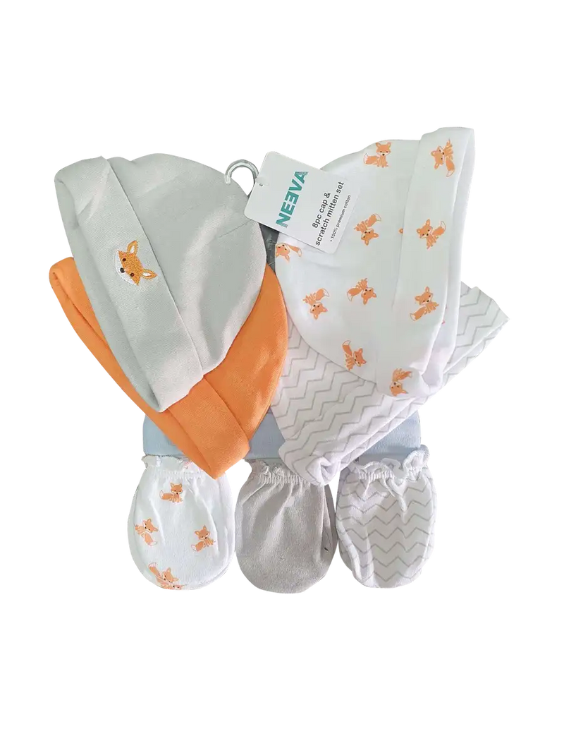 Neeva 8 Piece Hat & Mitten Set FOX - Babyonline