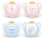 NUK *LATEX* Pacifiers Rose & Blue Collection Pack of 2 - Babyonline